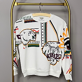 KNZ Paris Beyaz Kaplan Desenli Sweatshirt