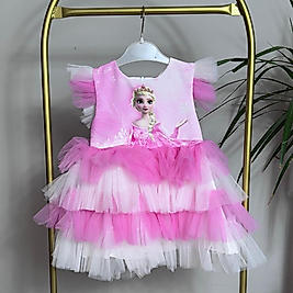 Kat Kat Elsa Model Kız Çocuk Elbise Pembe