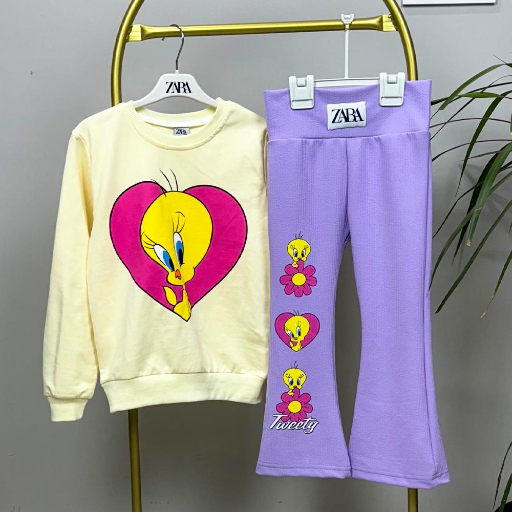 Tweety Lila Taytlı Kız Çocuk Takım