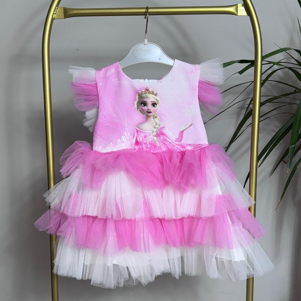 Kat Kat Elsa Model Kız Çocuk Elbise Pembe