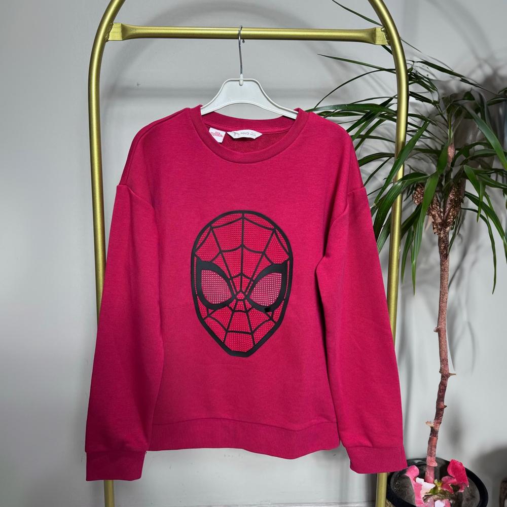 Spiderman Desenli Yuvarlak Yaka Uzun Kollu Premium Kalite Erkek Çocuk Sweat