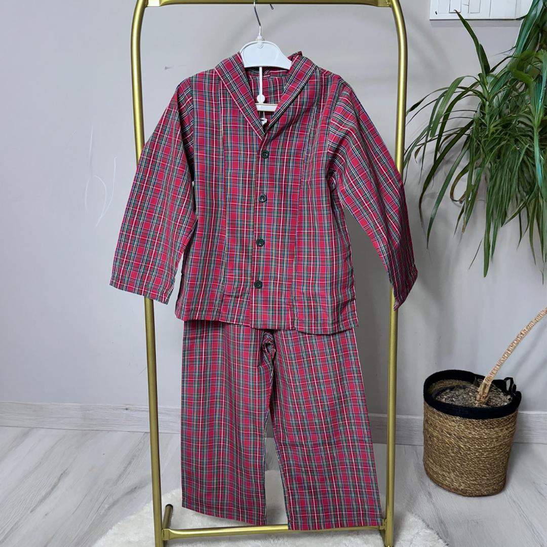 Ekoseli Erkek Çocuk Pijama Takımı