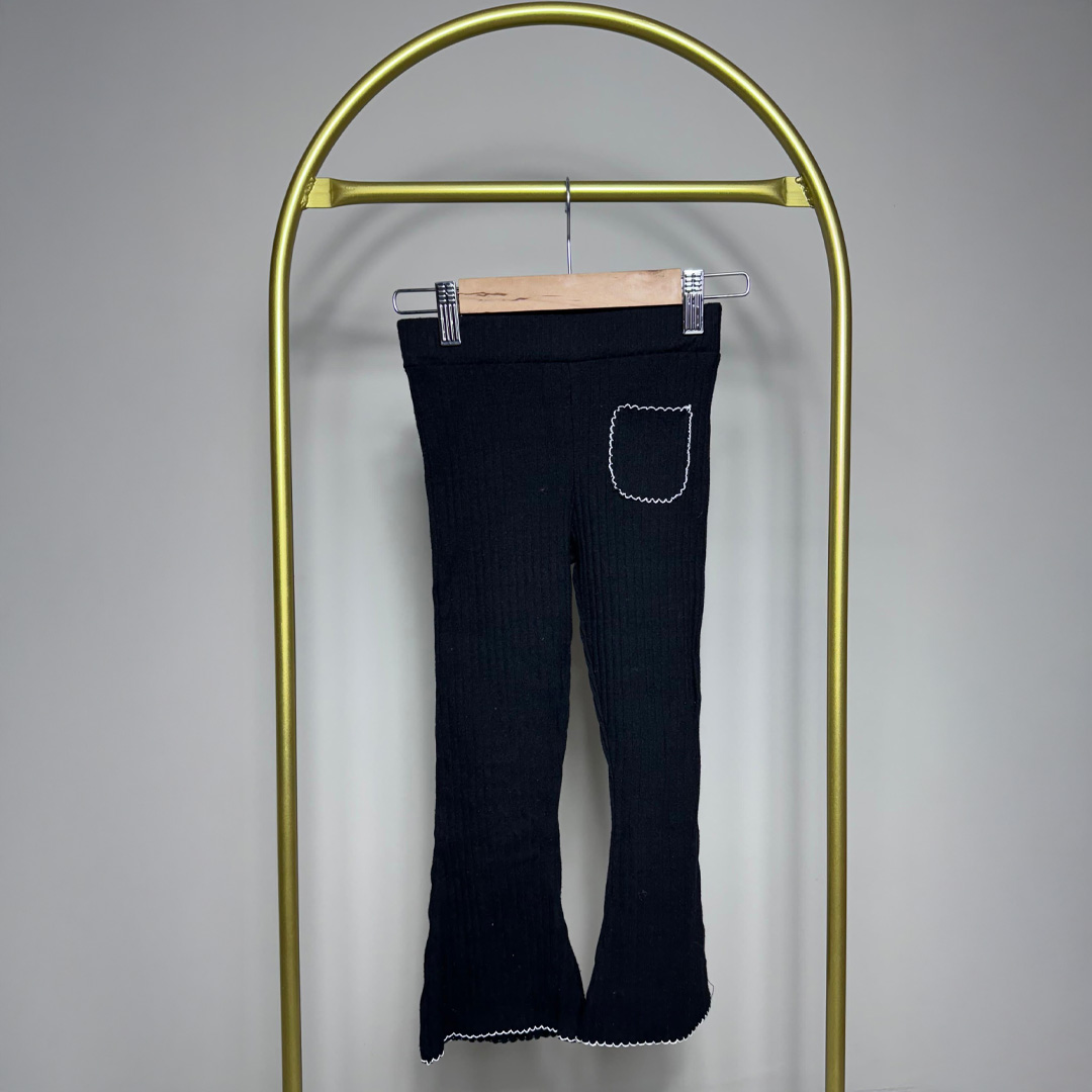 Fitilli İspanyol Paça Cep Detaylı Tayt